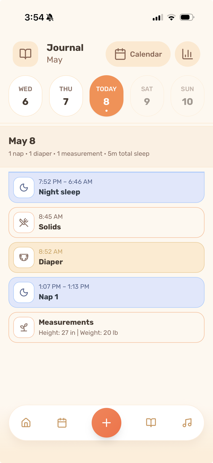 In-app journal